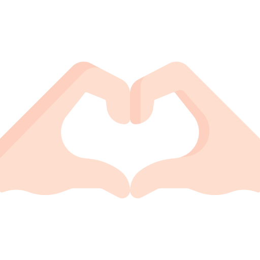 logo de main mains qui font la forme d'un coeur