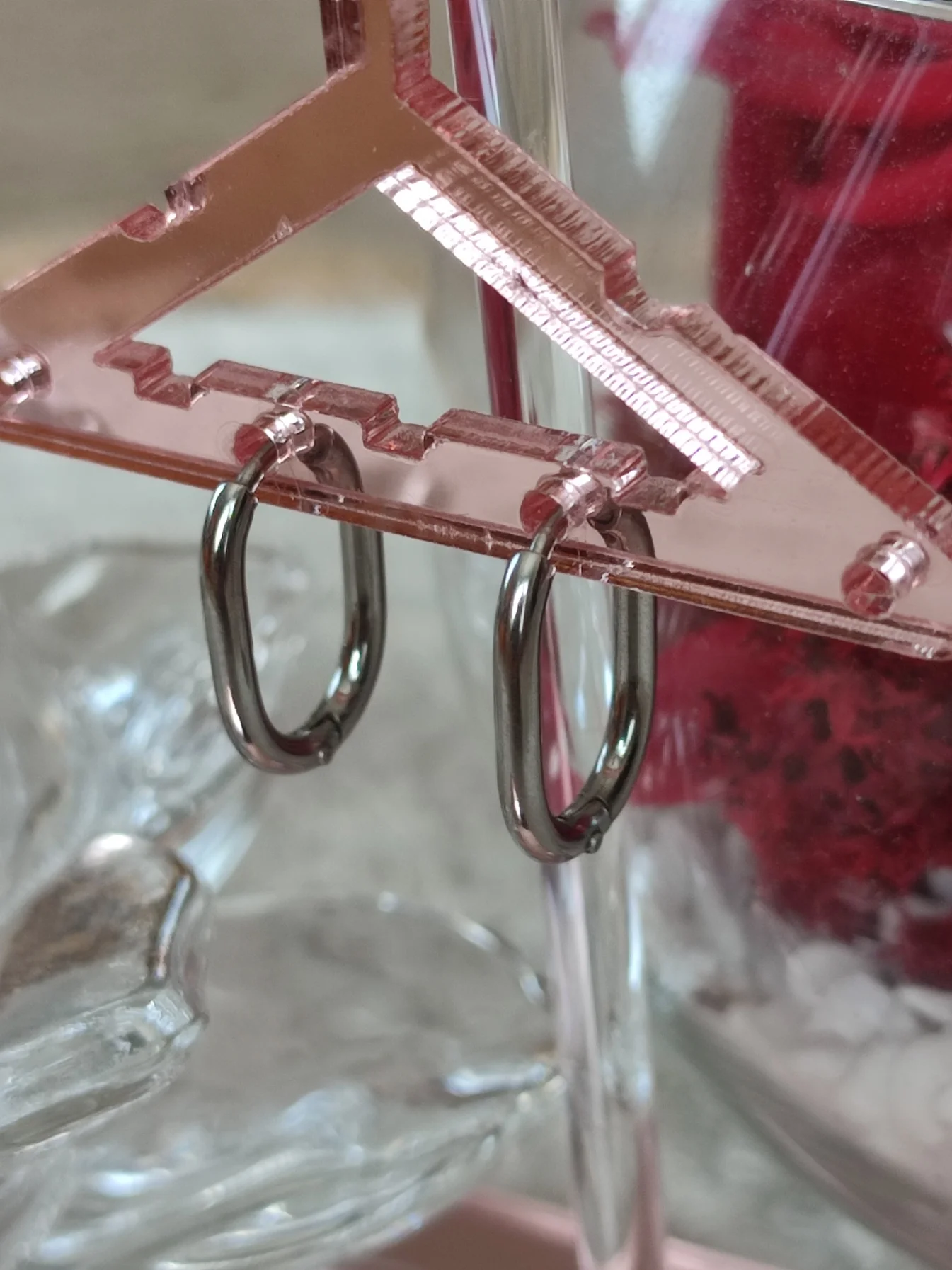 Paire de boucles d'oreilles pour Pampille de couleur argent